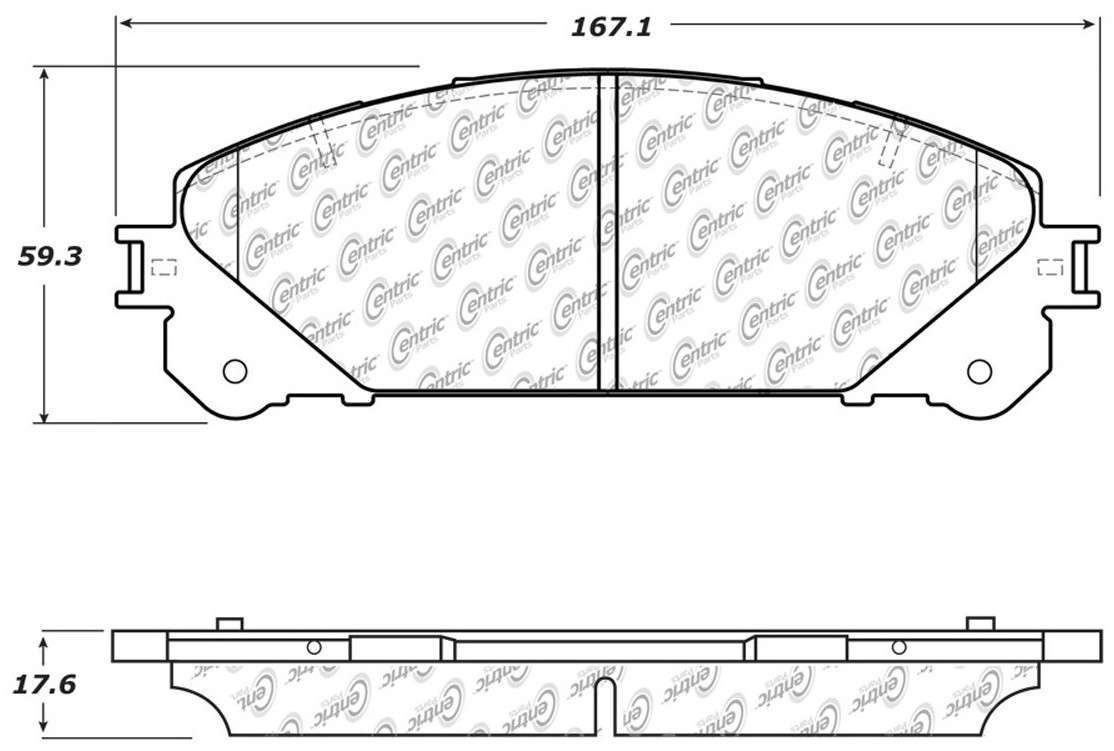 CENTRIC PARTS - Centric Premium Semi-Metallic Disc Brake Pad Sets - CEC 300.13240
