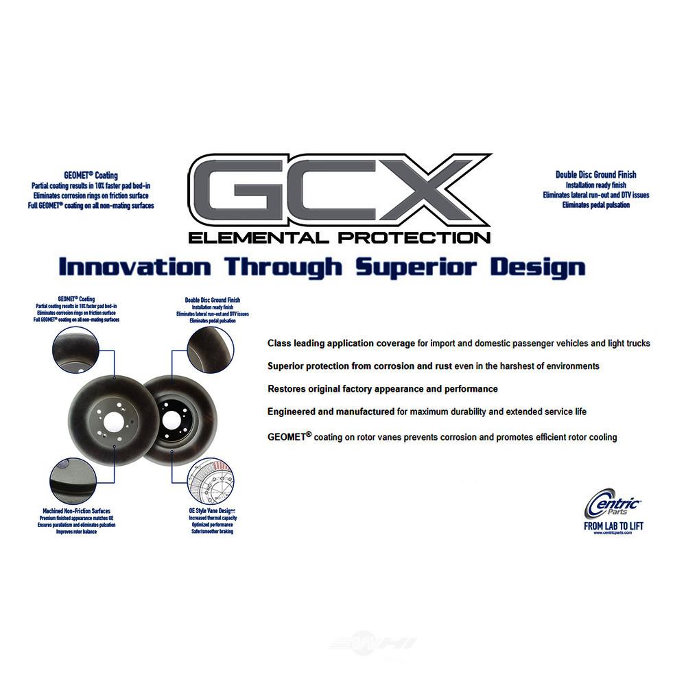 CENTRIC PARTS - Centric GCX Disc Brake Rotors - Partial Coating (Front) - CEC 320.42071