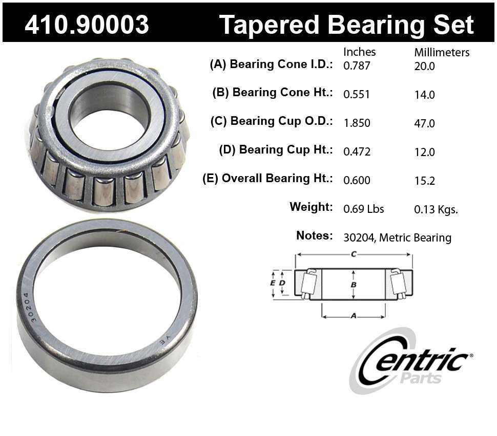 CENTRIC PARTS - Centric Premium Axle Shaft, Hub & Wheel Bearings (Rear Outer) - CEC 410.90003