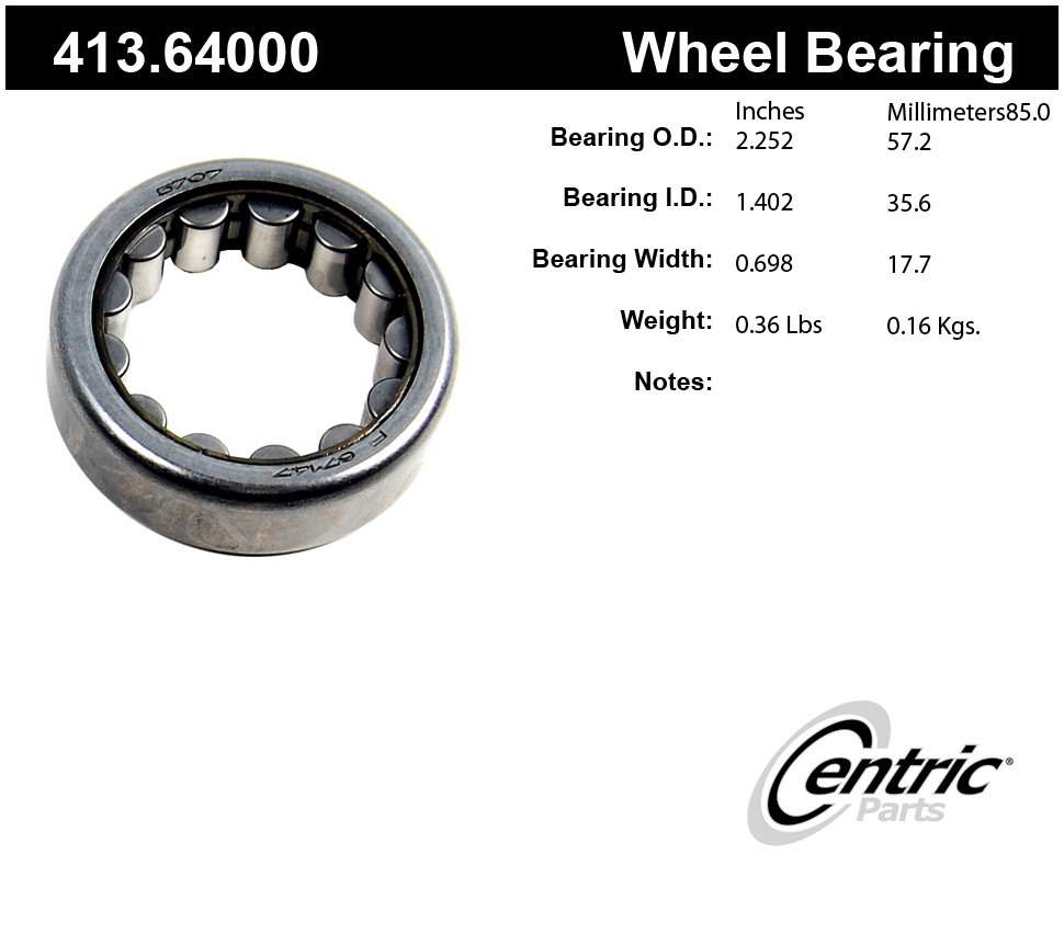 CENTRIC PARTS - Centric Premium Axle Shaft, Hub & Wheel Bearings (Rear) - CEC 413.64000