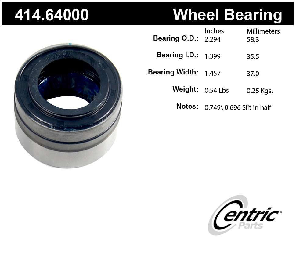 CENTRIC PARTS - Axle Shaft Bearing Kit - CEC 414.64000