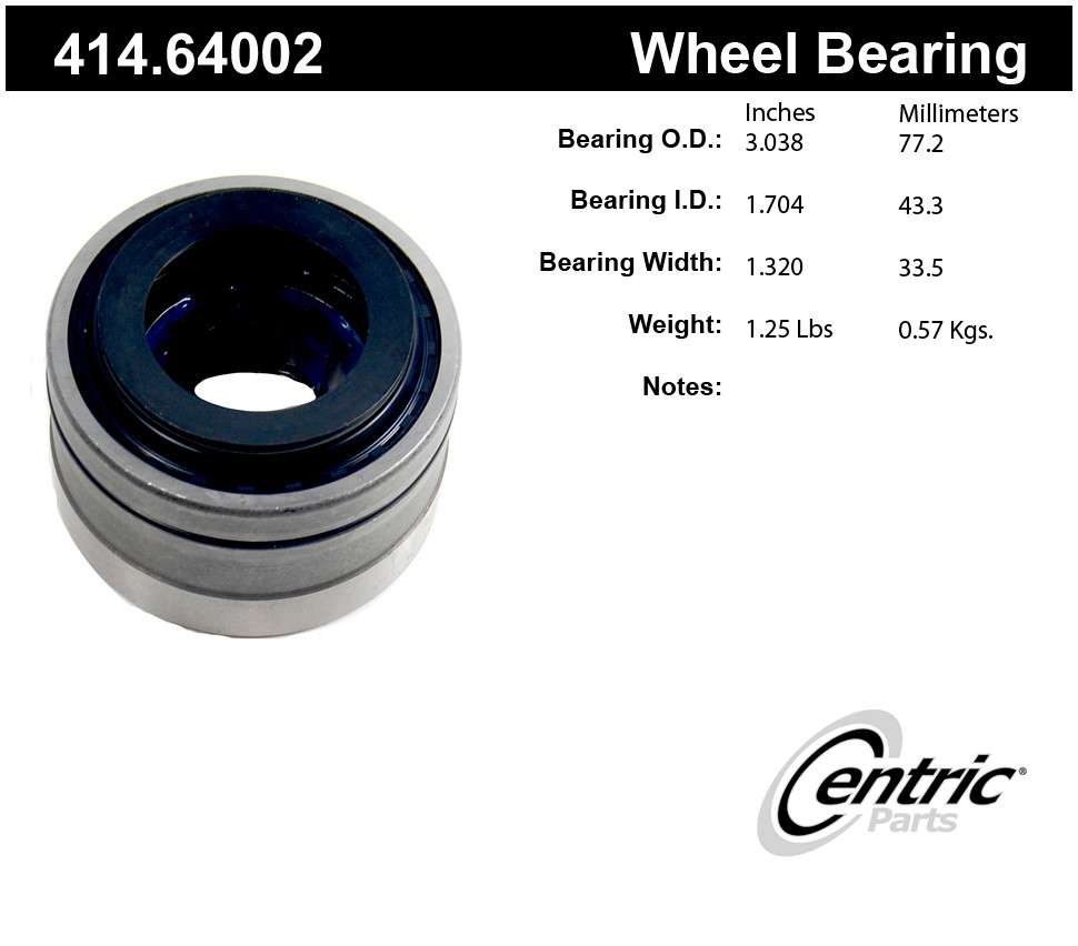 CENTRIC PARTS - Axle Shaft Bearing Kit (Rear) - CEC 414.64002