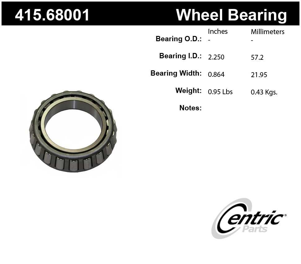 CENTRIC PARTS - Premium Bearings - CEC 415.68001