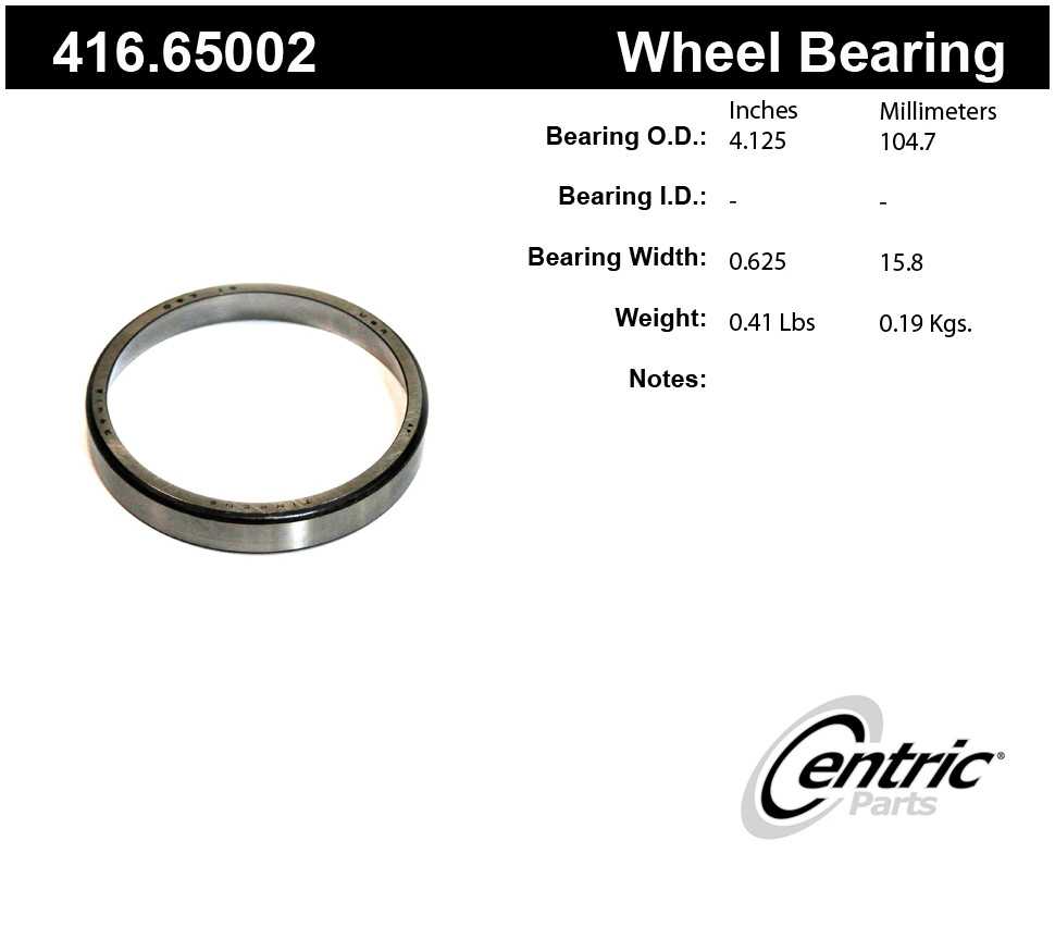 CENTRIC PARTS - Centric Premium Axle Shaft, Hub & Wheel Bearings (Rear Outer) - CEC 416.65002