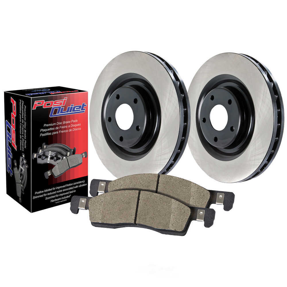 CENTRIC PARTS - Single Axle Disc Brake Pad & Rotor Kit - Preferred (Rear) - CEC 909.33521