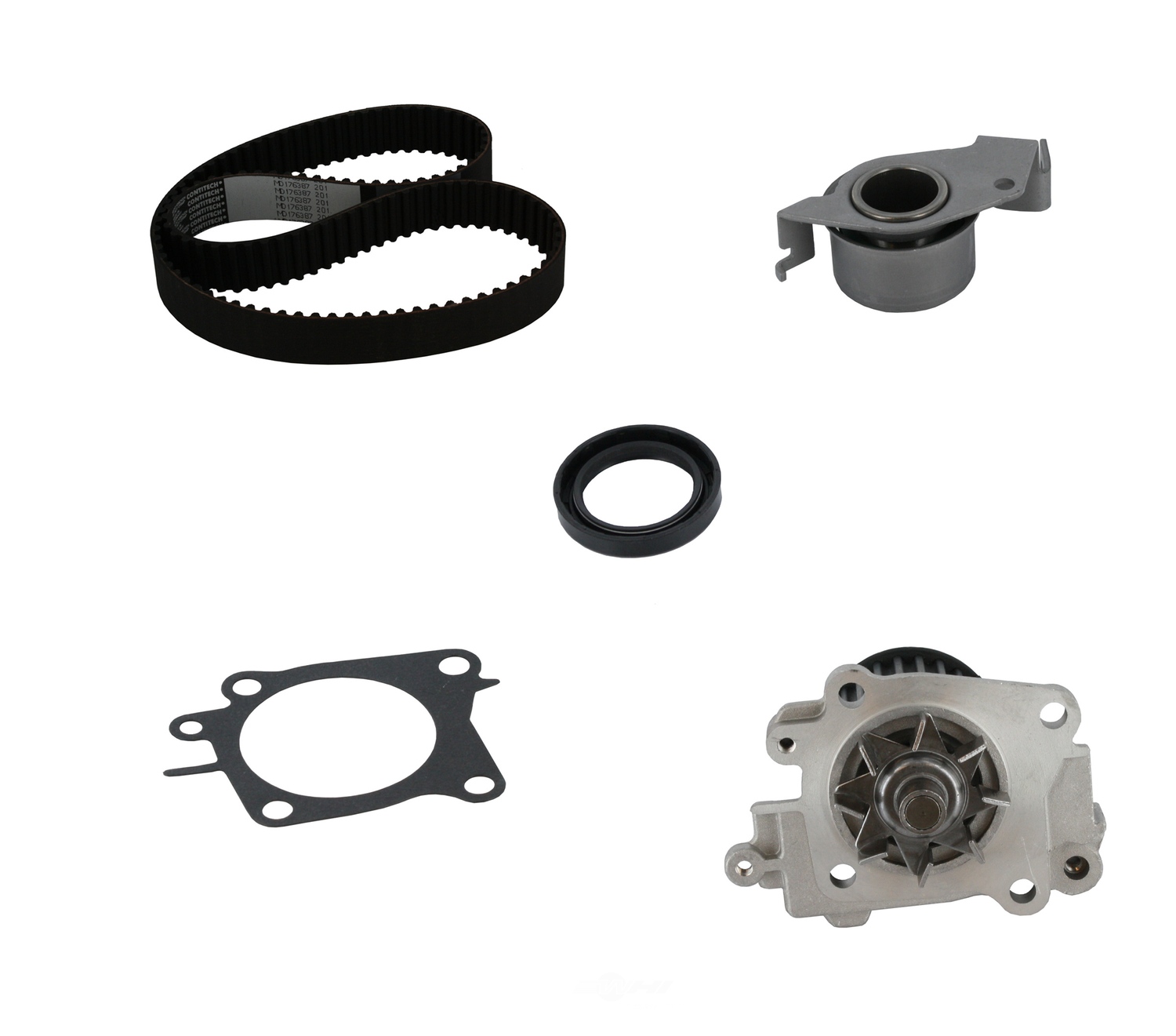 CRP/CONTITECH (INCHES) - Engine Timing Belt Kit with Water Pump and Seals - CPE PP201LK2
