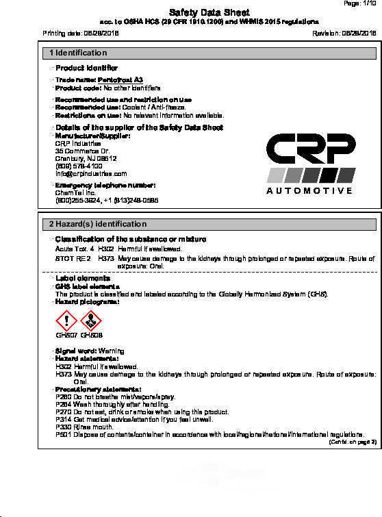 CRP/PENTOSIN - Engine Coolant / Antifreeze - CPG 8115207