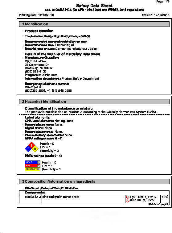 CRP/PENTOSIN - Engine Oil - CPG 8043107