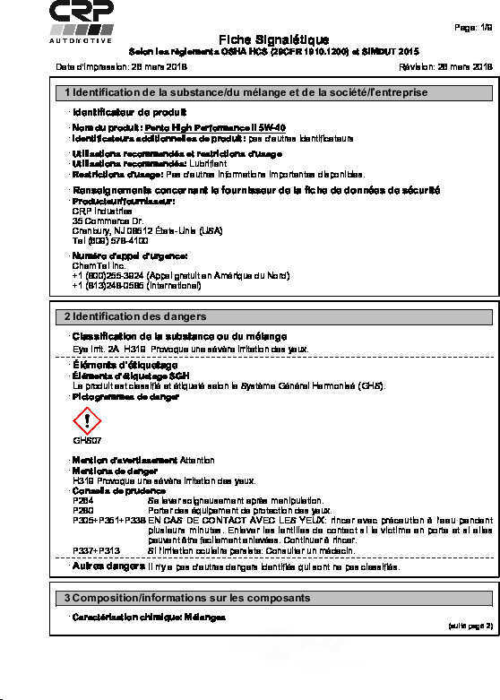 CRP/PENTOSIN - Engine Oil - CPG 8042206