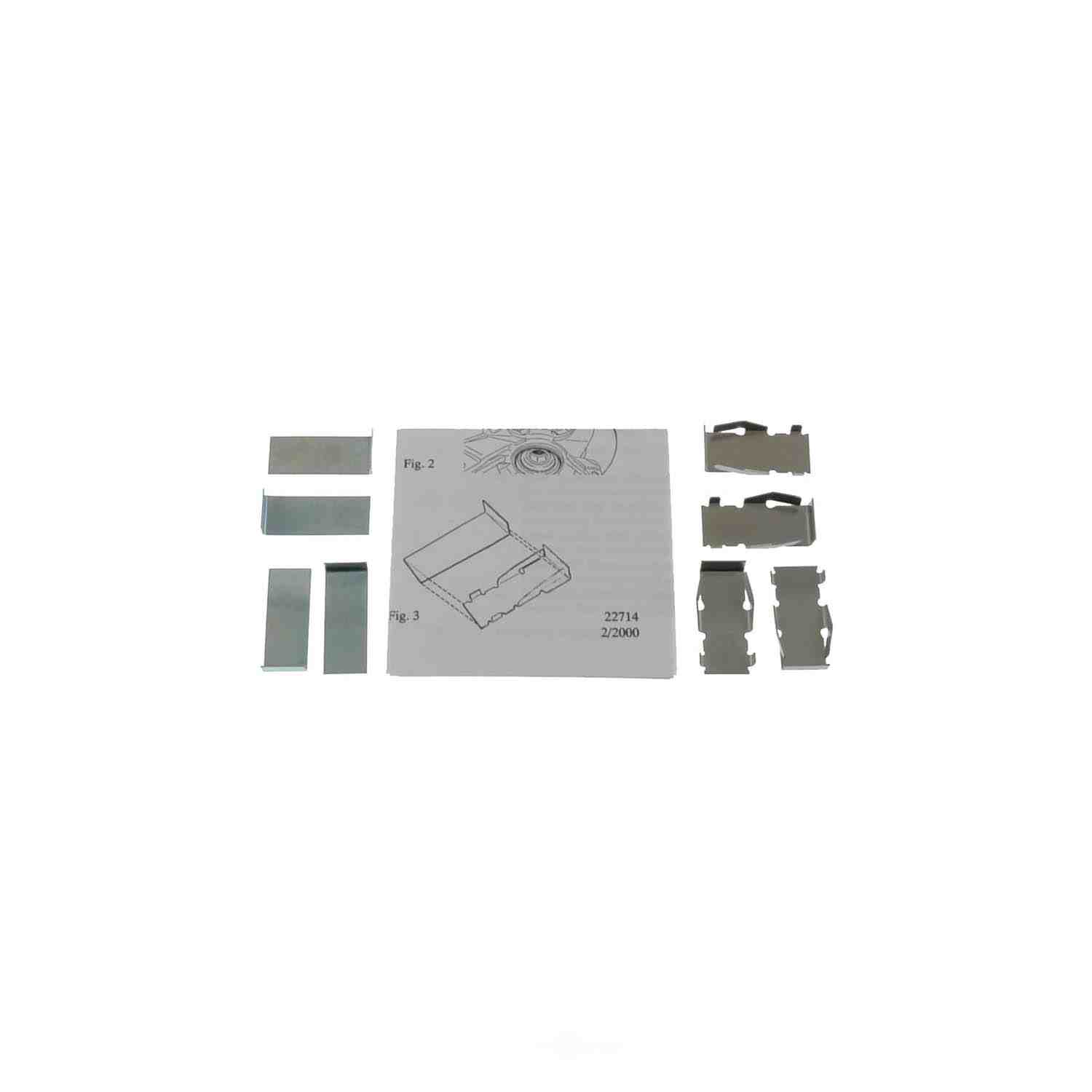 CARLSON QUALITY BRAKE PARTS - Service Kit-Includes Guide Plate Shims For Noise Reduction - CRL - h5701