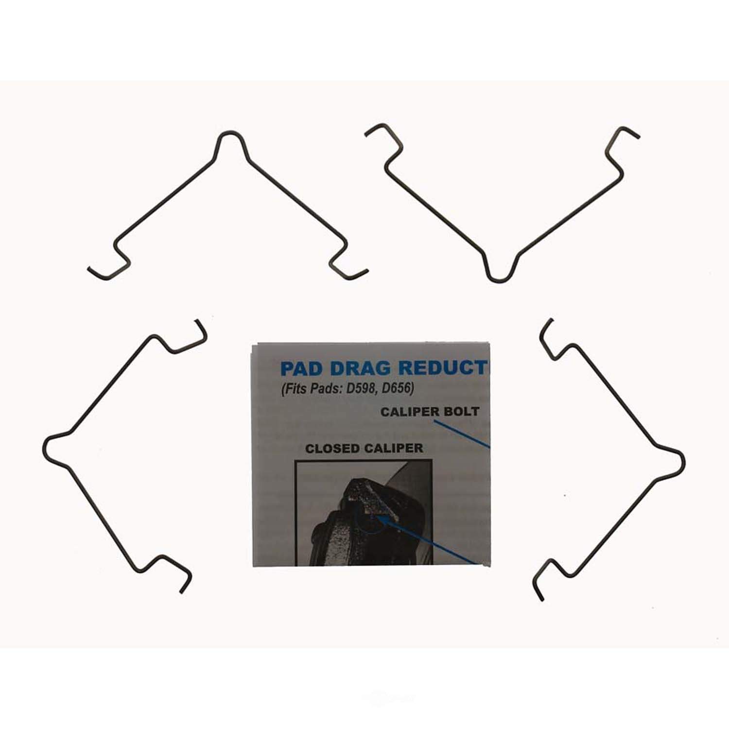 CARLSON QUALITY BRAKE PARTS - Disc Brake Pad Drag Reduction Clip - CRL - 18336