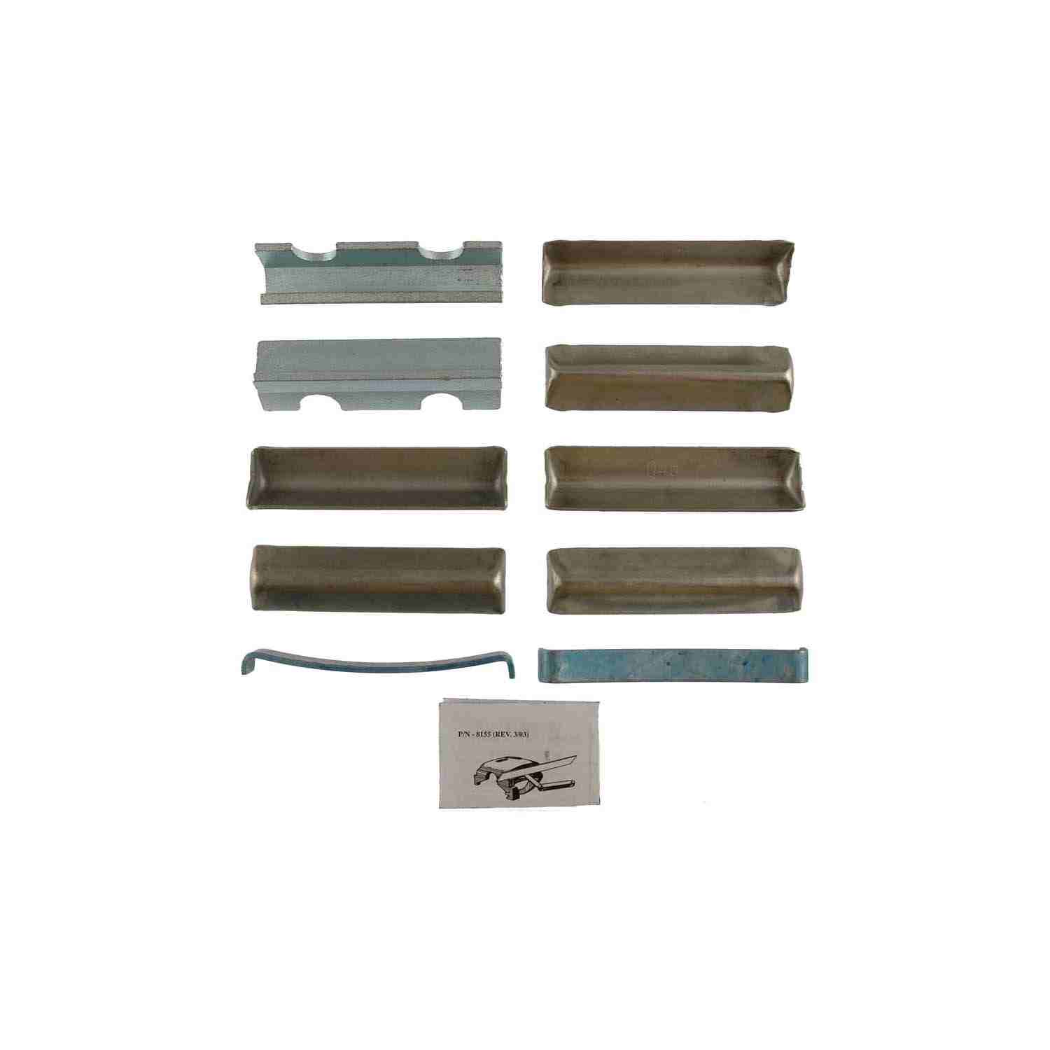 CARLSON QUALITY BRAKE PARTS - Disc Brake Caliper Abutment Service Kit - CRL - h8204