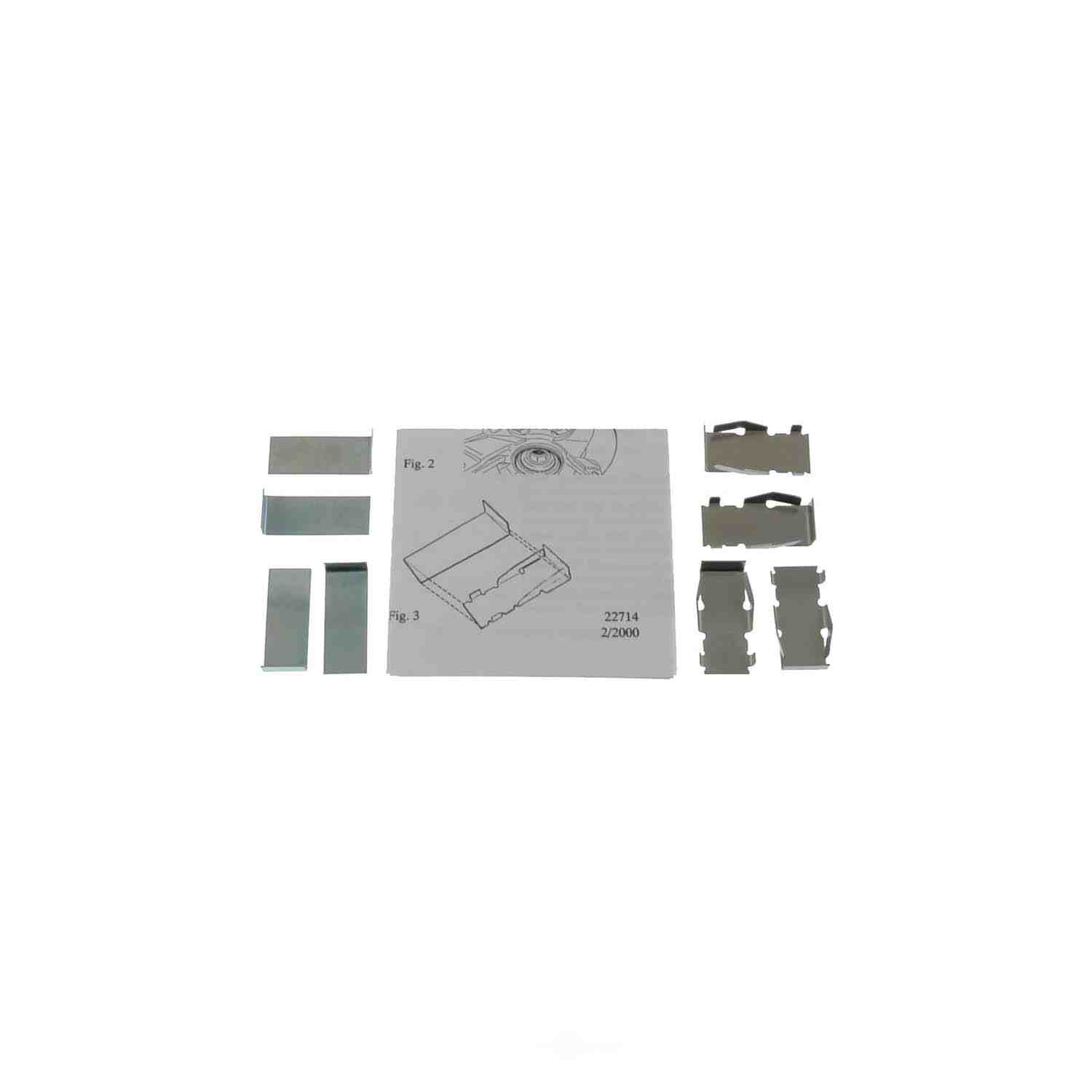CARLSON QUALITY BRAKE PARTS - Service Kit-Includes Guide Plate Shims For Noise Reduction - CRL H5701