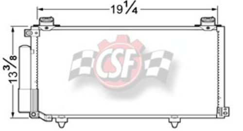 CSF RADIATOR - Aluminum Parallel Flow A/C Condenser - CSF - 10446