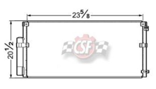 CSF RADIATOR - Aluminum Parallel Flow A/C Condenser - CSF - 10410