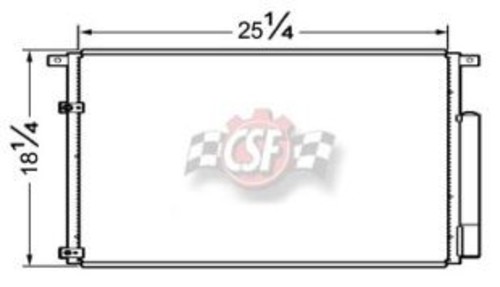 CSF RADIATOR - Aluminum Parallel Flow A/C Condenser - CSF - 10413