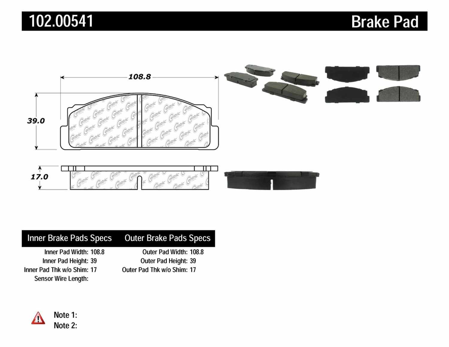 Foto de Pastillas de Freno C-TEK Metallic Pads-Preferred para Fiat 124 1968 Marca C-TEK Número de Parte 102.00541