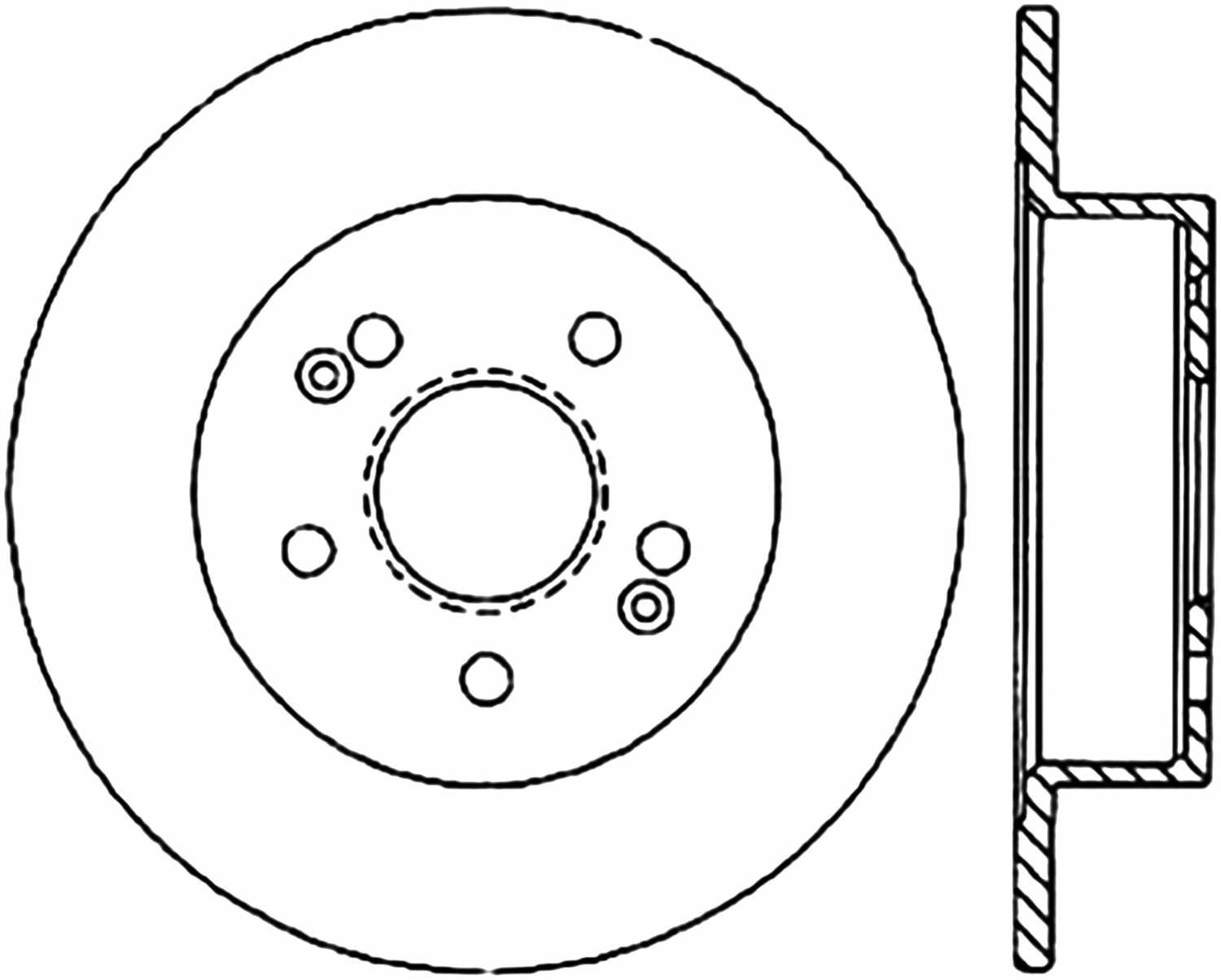 C-TEK BY CENTRIC - CTEK Standard Disc Brake Rotors (Rear) - CTK 121.47008