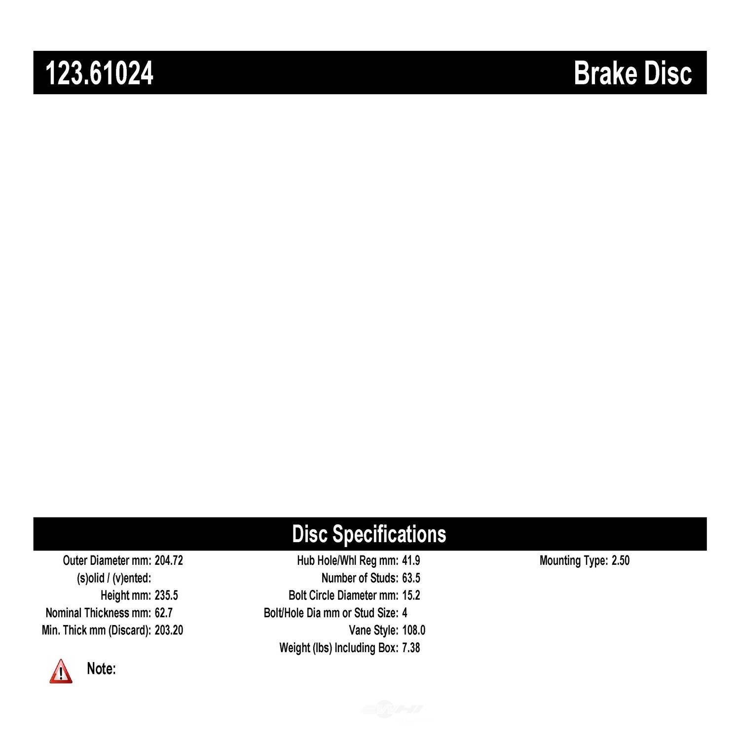 C-TEK BY CENTRIC - C-TEK Standard Brake Drum - CTK 123.61024