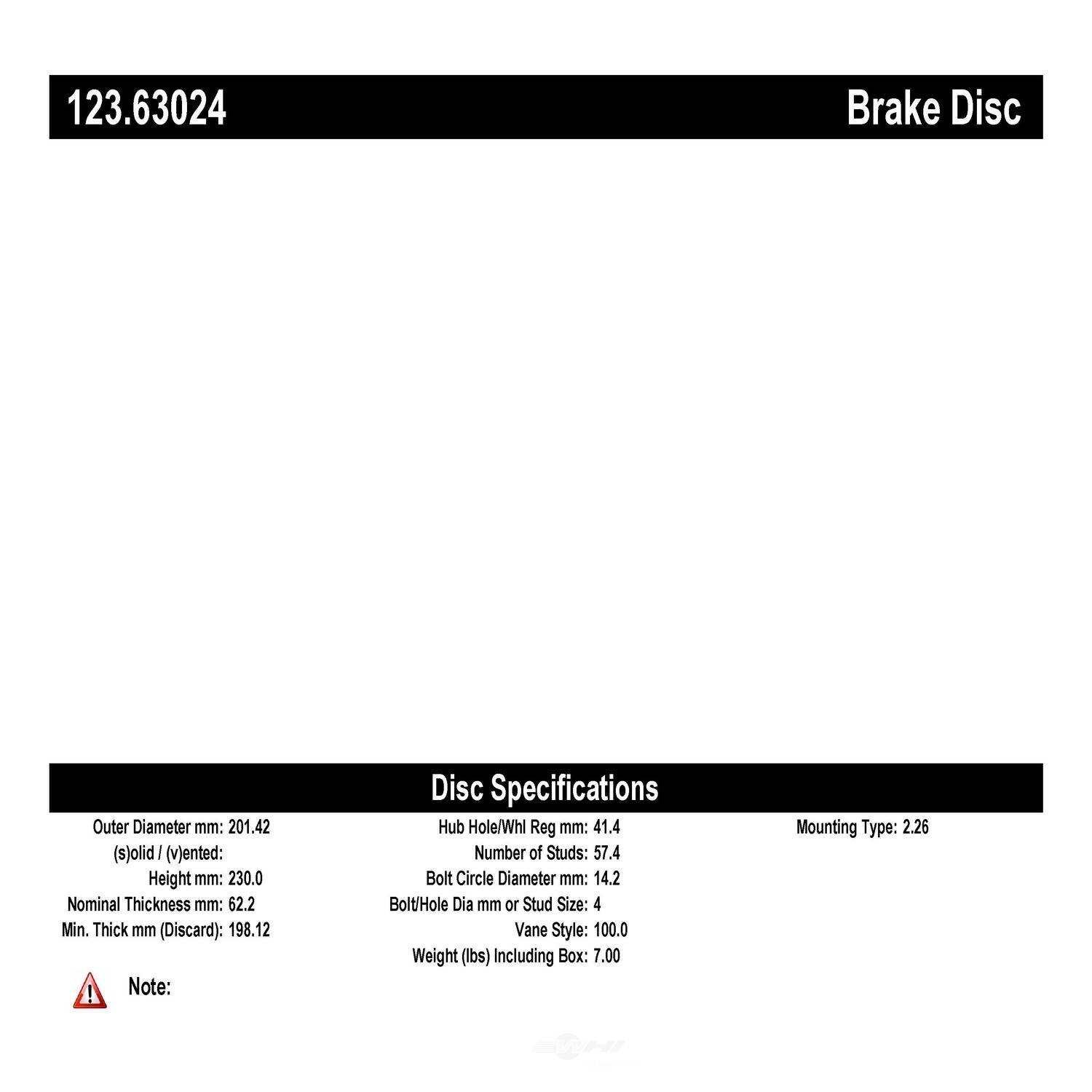 C-TEK BY CENTRIC - C-TEK Standard Brake Drum - CTK 123.63024