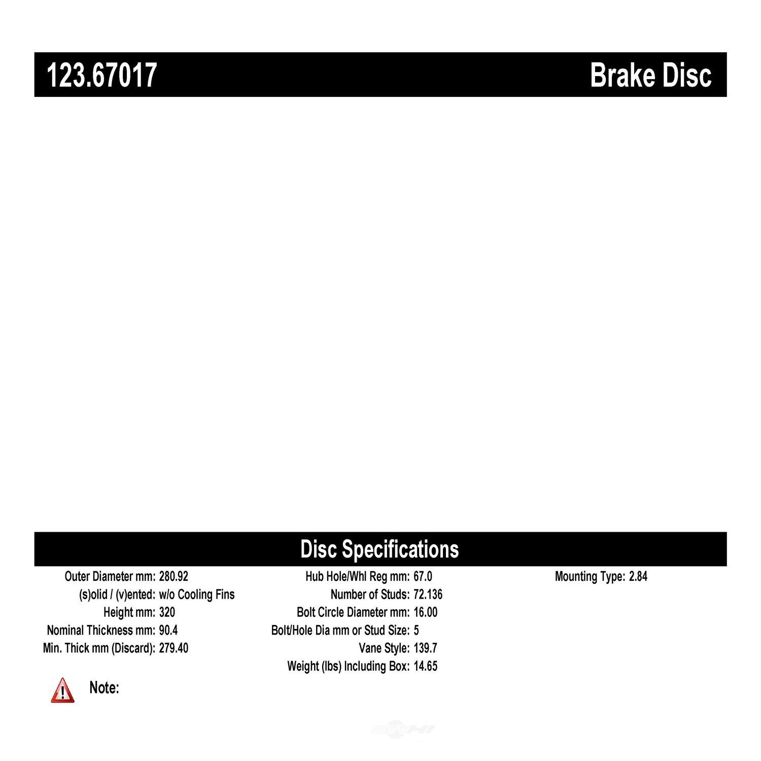 C-TEK BY CENTRIC - CTEK Standard Brake Drums (Rear) - CTK 123.67017