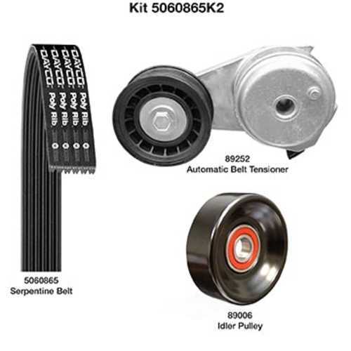 DAYCO PRODUCTS LLC - Serpentine Belt Drive Component Kit - DAY 5060865K2