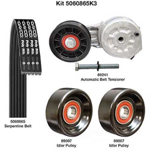 DAYCO PRODUCTS LLC - Serpentine Belt Drive Component Kit - DAY 5060865K3