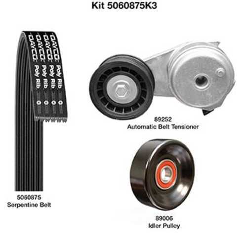 DAYCO PRODUCTS LLC - Serpentine Belt Drive Component Kit - DAY 5060875K3