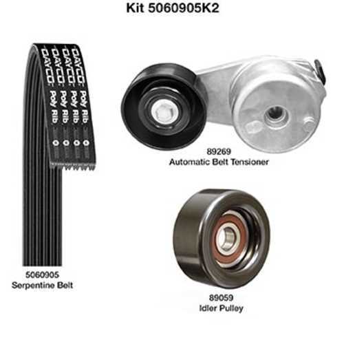 DAYCO PRODUCTS LLC - Serpentine Belt Drive Component Kit (Main Drive) - DAY 5060905K2