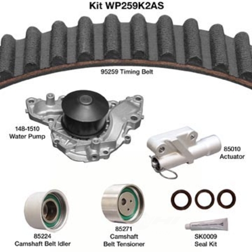 DAYCO PRODUCTS LLC - Engine Timing Belt Kit w/Water Pump & Seals - DAY - wp259k2as