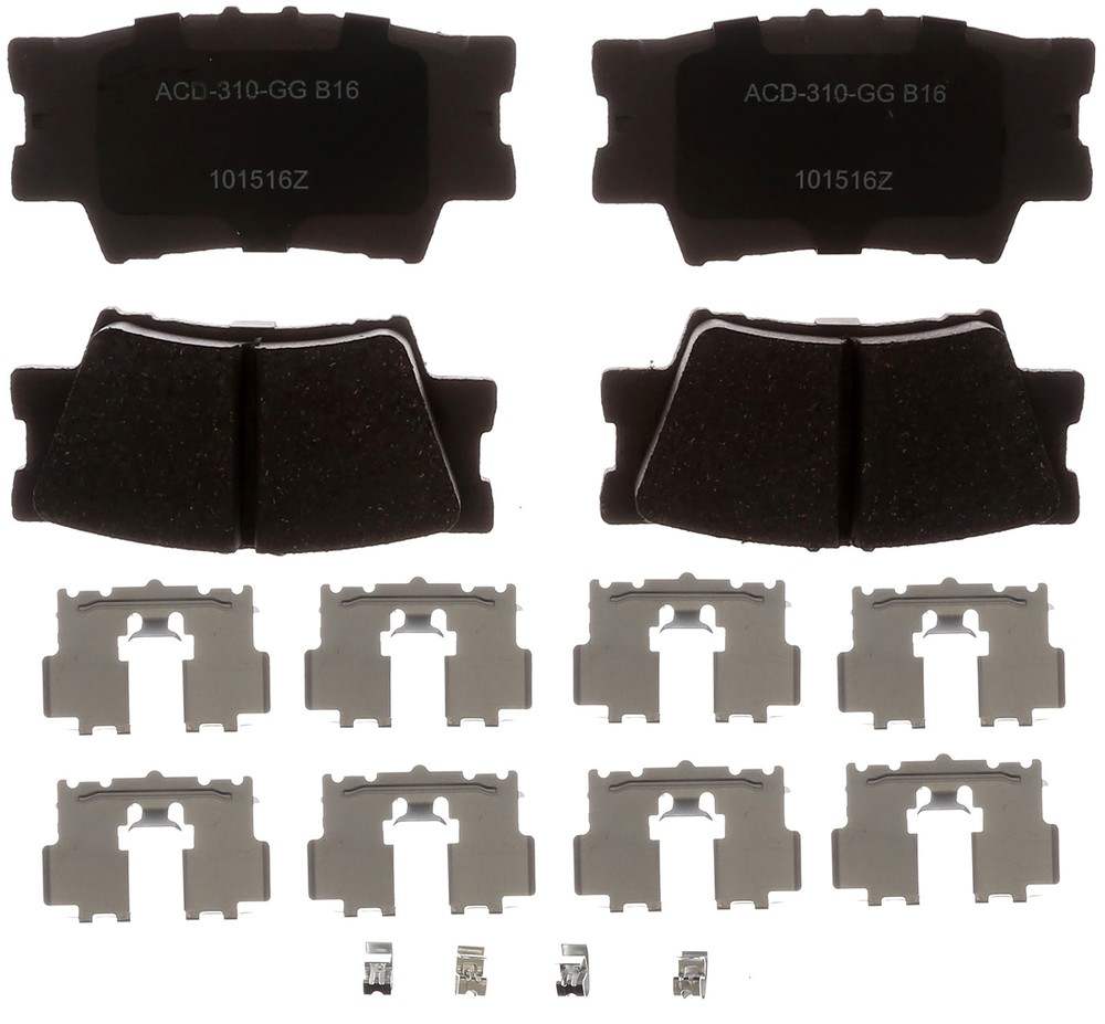 ACDELCO SILVER/ADVANTAGE - Ceramic Disc Brake Pad (Rear) - DCD 14D1212CHF1