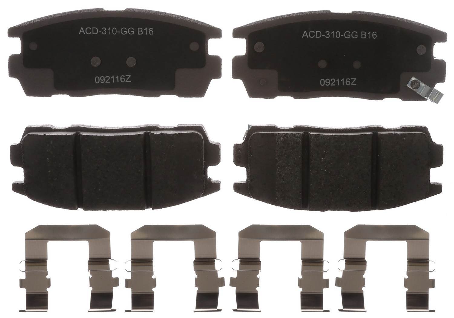 ACDELCO SILVER/ADVANTAGE - Ceramic Disc Brake Pad (Rear) - DCD 14D1275CHF1