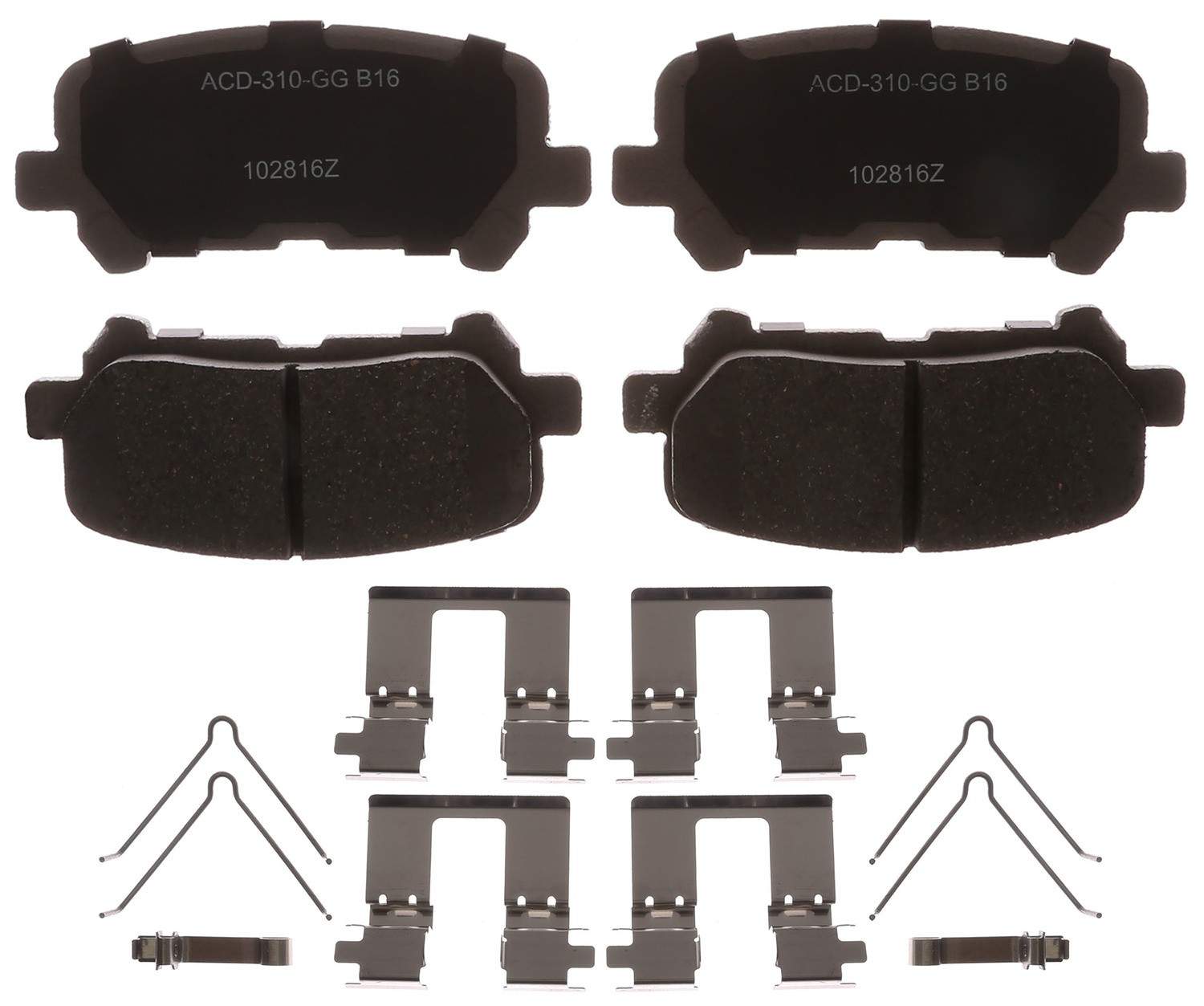 ACDELCO SILVER/ADVANTAGE - Ceramic Disc Brake Pad (Rear) - DCD 14D1281CHF1