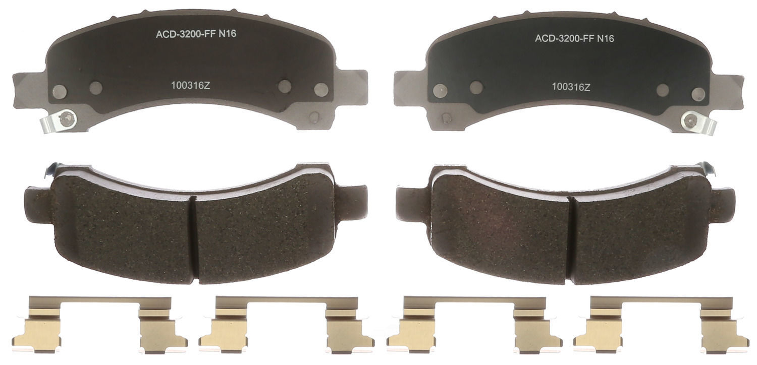 ACDELCO SILVER/ADVANTAGE - Ceramic Disc Brake Pad (Rear) - DCD 14D974CHF1