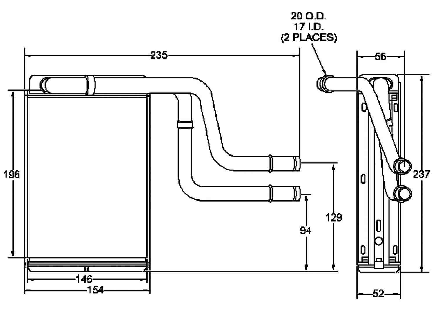 ACDELCO GOLD/PROFESSIONAL - HVAC Heater Core - DCC - 15-62560