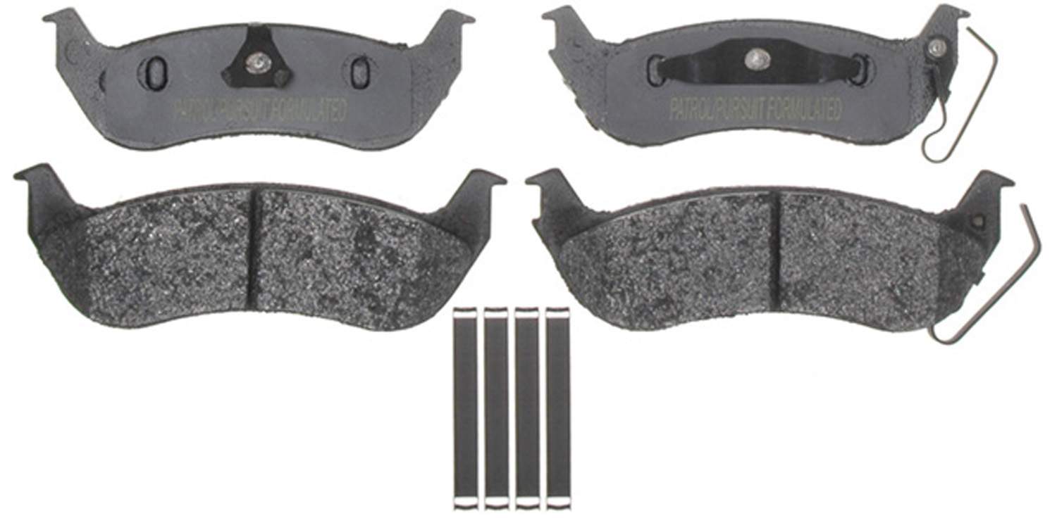 ACDELCO SPECIALTY - Police Semi-Metallic Disc Brake Pad - DCE 17D1040AMHPV
