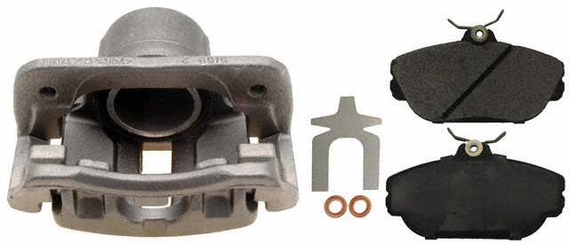 ACDELCO GOLD/PROFESSIONAL BRAKES - Reman Non-Coated Loaded Disc Brake Caliper w/Semi-Metallic Pads - ADU - 18r1109