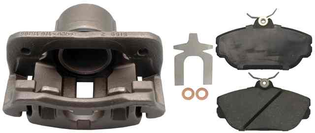 ACDELCO GOLD/PROFESSIONAL BRAKES - Reman Non-Coated Loaded Disc Brake Caliper w/Semi-Metallic Pads - ADU - 18r1110