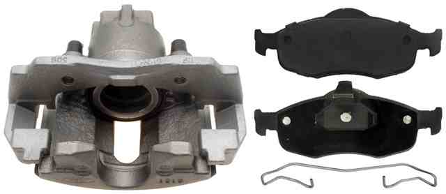 ACDELCO GOLD/PROFESSIONAL BRAKES - Reman Non-Coated Loaded Disc Brake Caliper w/Semi-Metallic Pads - ADU - 18r1152