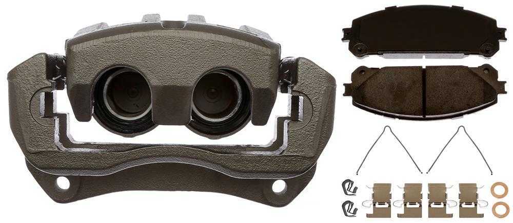 ACDELCO GOLD/PROFESSIONAL BRAKES - Reman Non-Coated Loaded Disc Brake Caliper w/Ceramic Pads - ADU - 18r11973