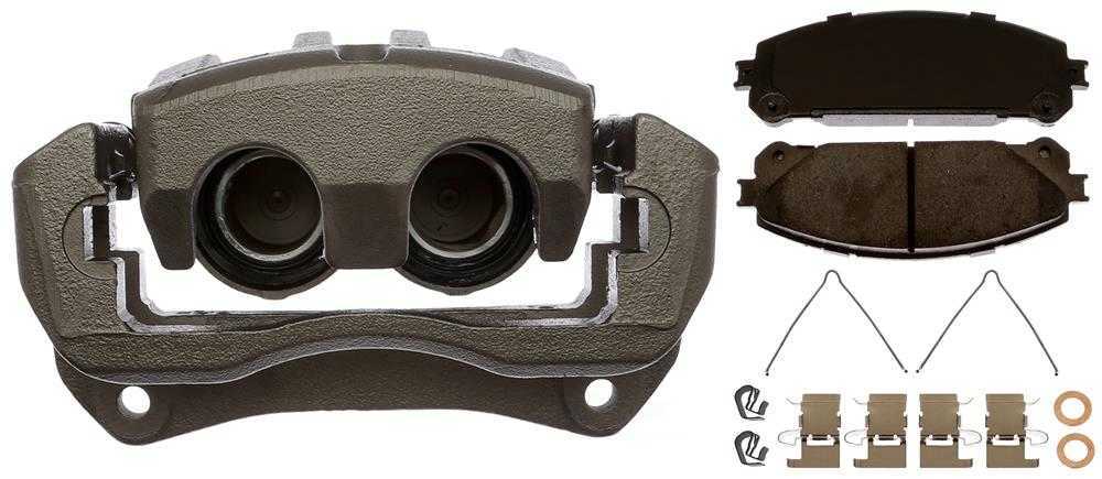 ACDELCO GOLD/PROFESSIONAL BRAKES - Reman Non-Coated Loaded Disc Brake Caliper w/Ceramic Pads - ADU - 18r11974