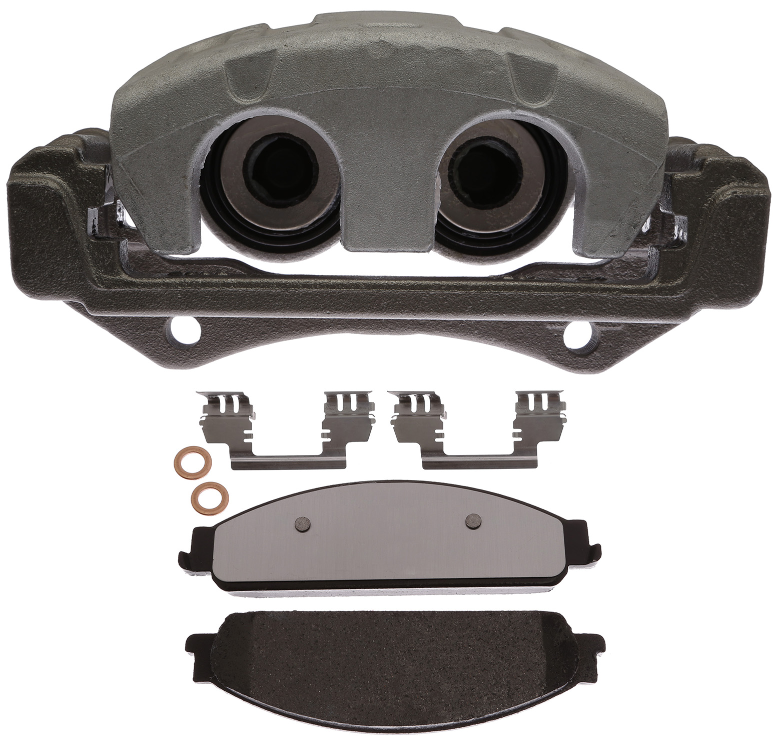 ACDELCO GOLD/PROFESSIONAL BRAKES - Reman Non-Coated Loaded Disc Brake Caliper w/Ceramic Pads - ADU - 18r12663
