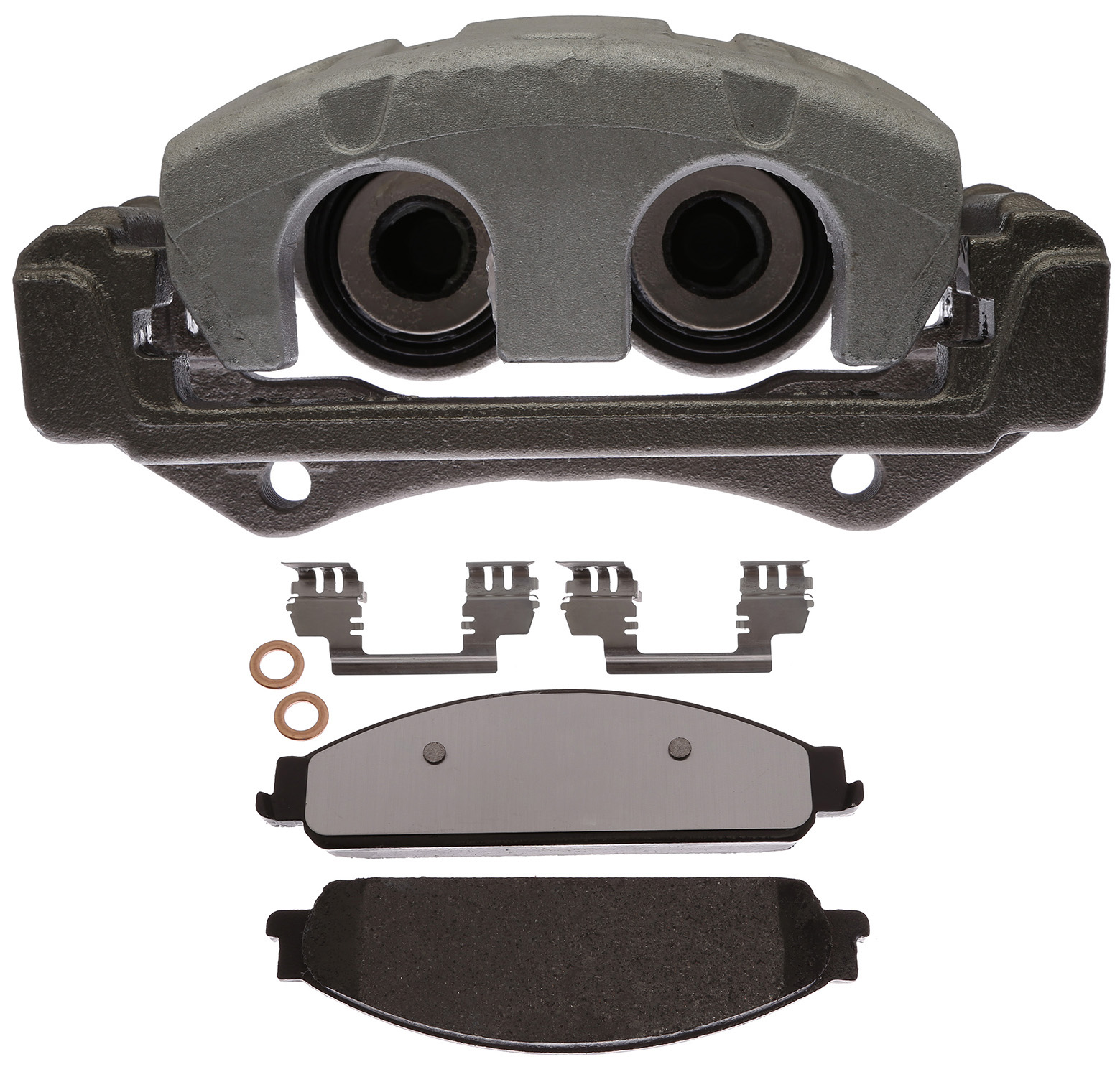 ACDELCO GOLD/PROFESSIONAL BRAKES - Reman Non-Coated Loaded Disc Brake Caliper w/Ceramic Pads - ADU - 18r12664