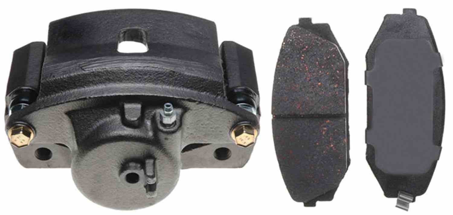 ACDELCO GOLD/PROFESSIONAL BRAKES - Reman Non-Coated Loaded Disc Brake Caliper w/Ceramic Pads - ADU - 18r1490