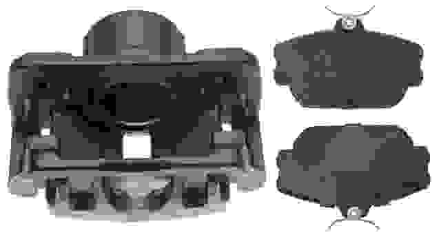 ACDELCO GOLD/PROFESSIONAL BRAKES - Reman Non-Coated Loaded Disc Brake Caliper w/Organic Pads - ADU - 18r1520