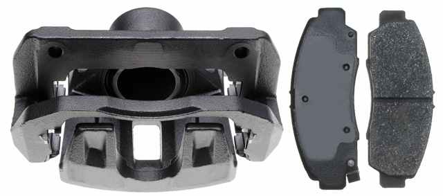 ACDELCO GOLD/PROFESSIONAL BRAKES - Reman Non-Coated Loaded Disc Brake Caliper w/Semi-Metallic Pads - ADU - 18r1843