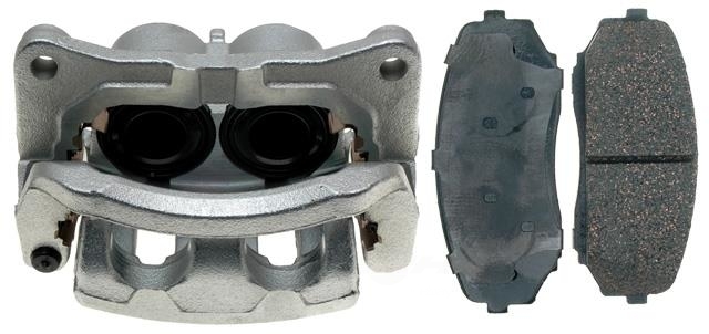 ACDELCO GOLD/PROFESSIONAL BRAKES - Reman Non-Coated Loaded Disc Brake Caliper w/Ceramic Pads - ADU - 18r2590