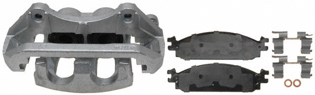 ACDELCO GOLD/PROFESSIONAL BRAKES - Reman Non-Coated Loaded Disc Brake Caliper w/Ceramic Pads - ADU - 18r2677