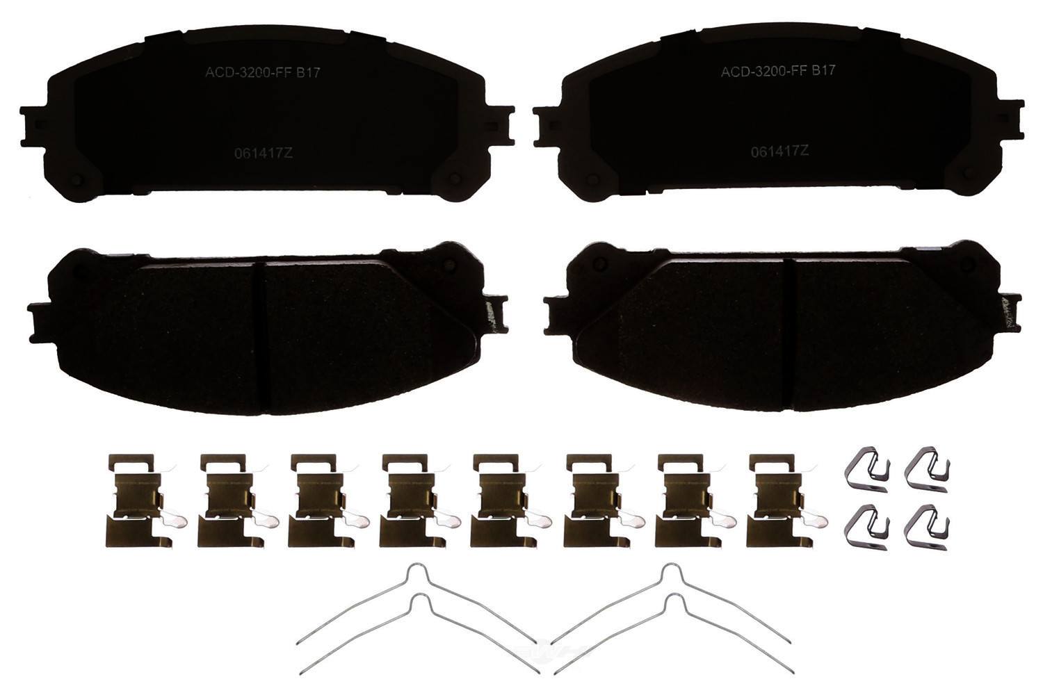 ACDELCO SILVER/ADVANTAGE - Ceramic Disc Brake Pad - DCD 14D1324CHF1