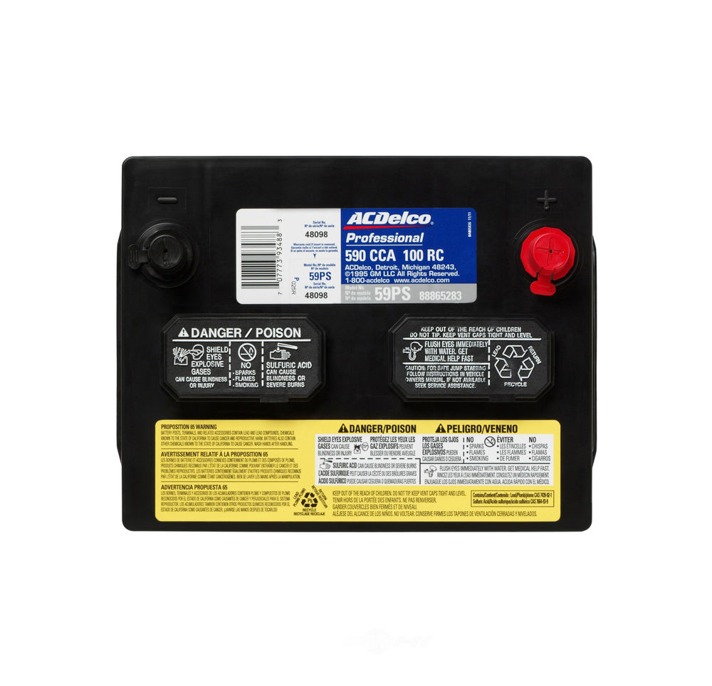 ACDELCO GOLD/PROFESSIONAL - 30 Month Warranty - DCC 59PS